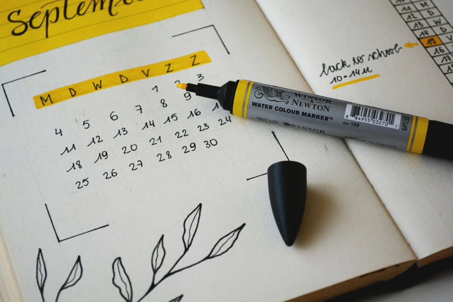 Anteckningsbok med kalender